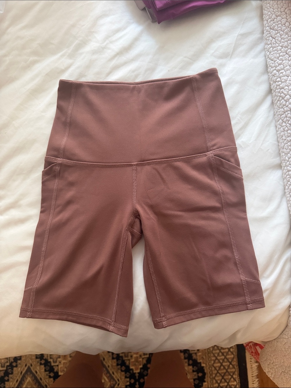 DSG High-Waist Dusty Rose Athletic Bike Shorts